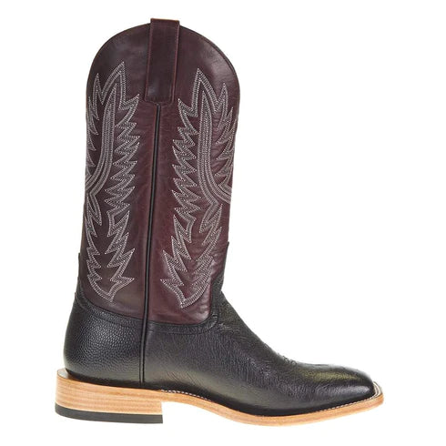 HORSE POWER TOP HAND BLACK SMOOTH OSTRICH MEN'S BOOTS