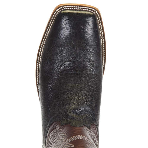 HORSE POWER TOP HAND BLACK SMOOTH OSTRICH MEN'S BOOTS