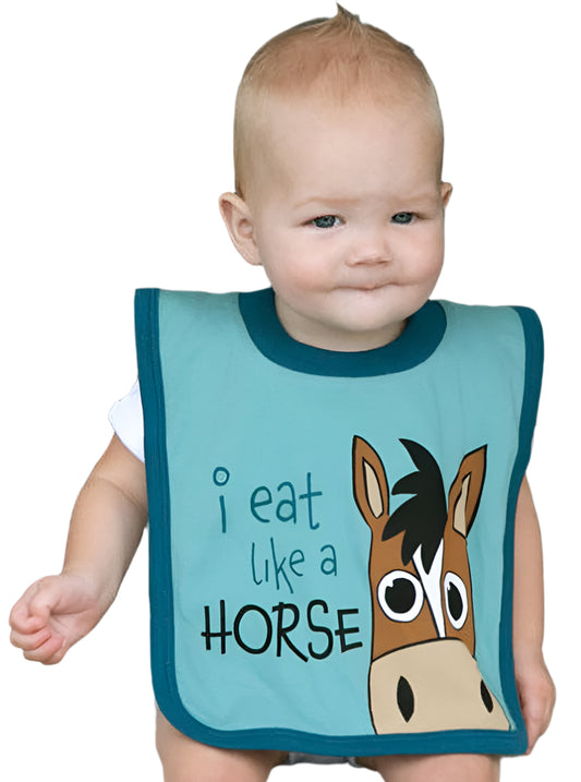 "I EAT LIKE A HORSE" INFANT BIB
