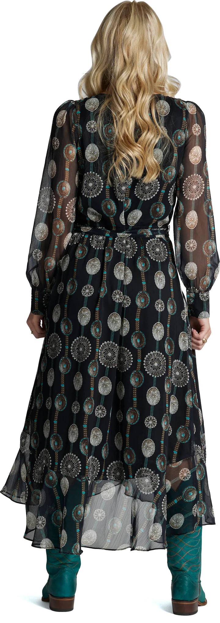 JUSTIN MAXI WRAP - BLACK/CONCHOS