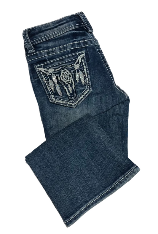 GRACE IN LA STEER HEAD BOOTCUT GIRLS JEANS