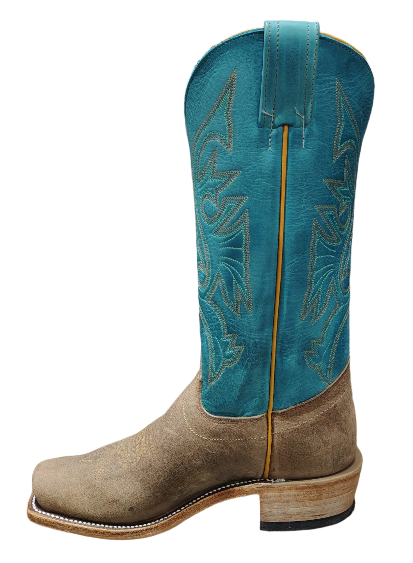 OLATHE SAND ANGRY ELK BUTT/SEA FOAM TOP BOOT