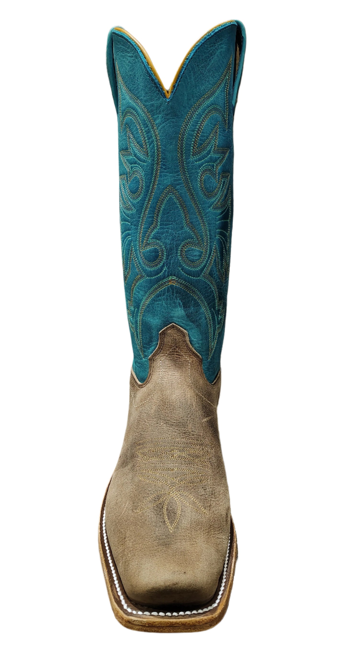OLATHE SAND ANGRY ELK BUTT/SEA FOAM TOP BOOT