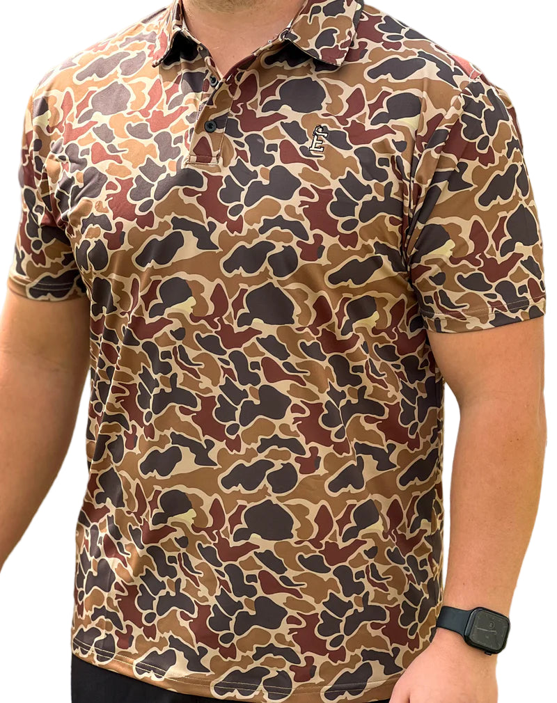 EMBRY OUTDOORS DUCK CAMO GOLF POLO