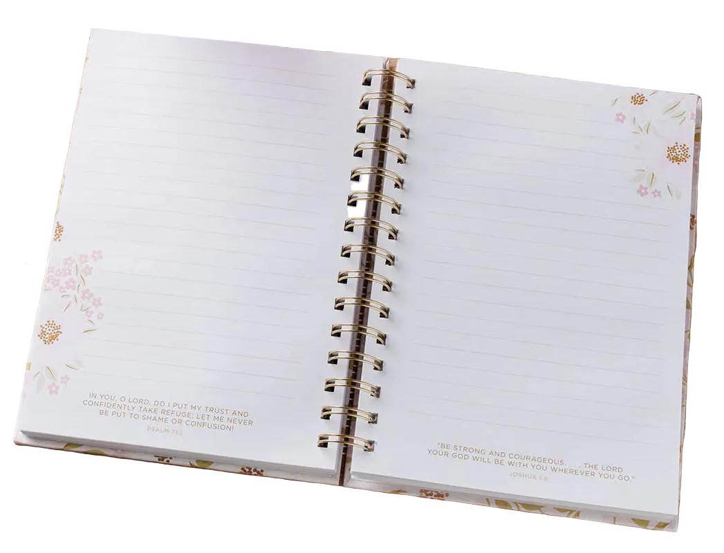 "BLESS and KEEP YOU" BLUSH BLOOM SPIRAL JOURNAL - NUMBERS 6:24