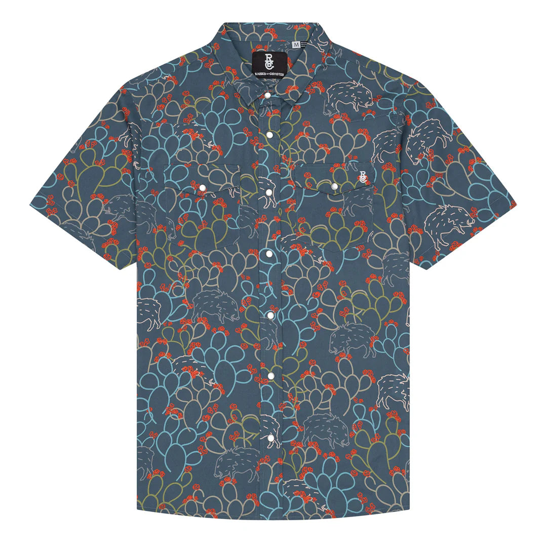 MEN'S JAVELINA PARADISE PEARL SNAP SHORT SLEEVE SHIRT MEN'S JAVELINA PARADISE PEARL SNAP SHORT SLEEVE SHIRT