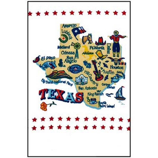 Texas Map Towel