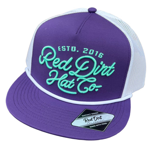 RED DIRT HAT CO LARIAT HAT in WHITE/PURPLE