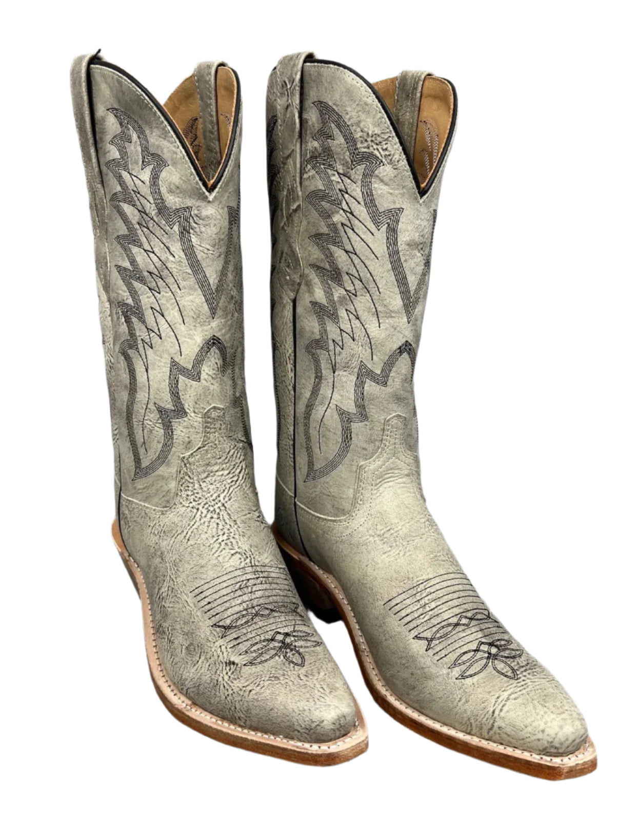 OLD WEST LADIES GREY SNIP TOE BOOTS