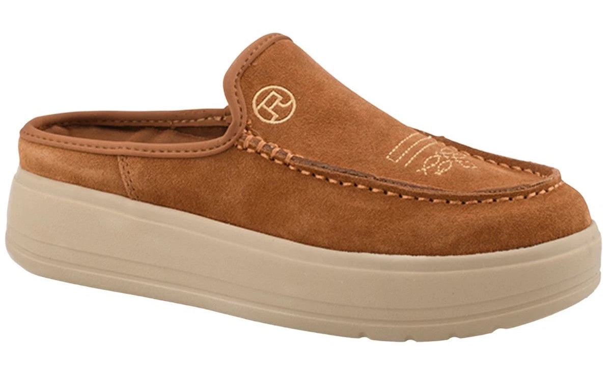 ROPER WOMEN'S LILA SUEDE PLATFORM MULE - COGNAC
