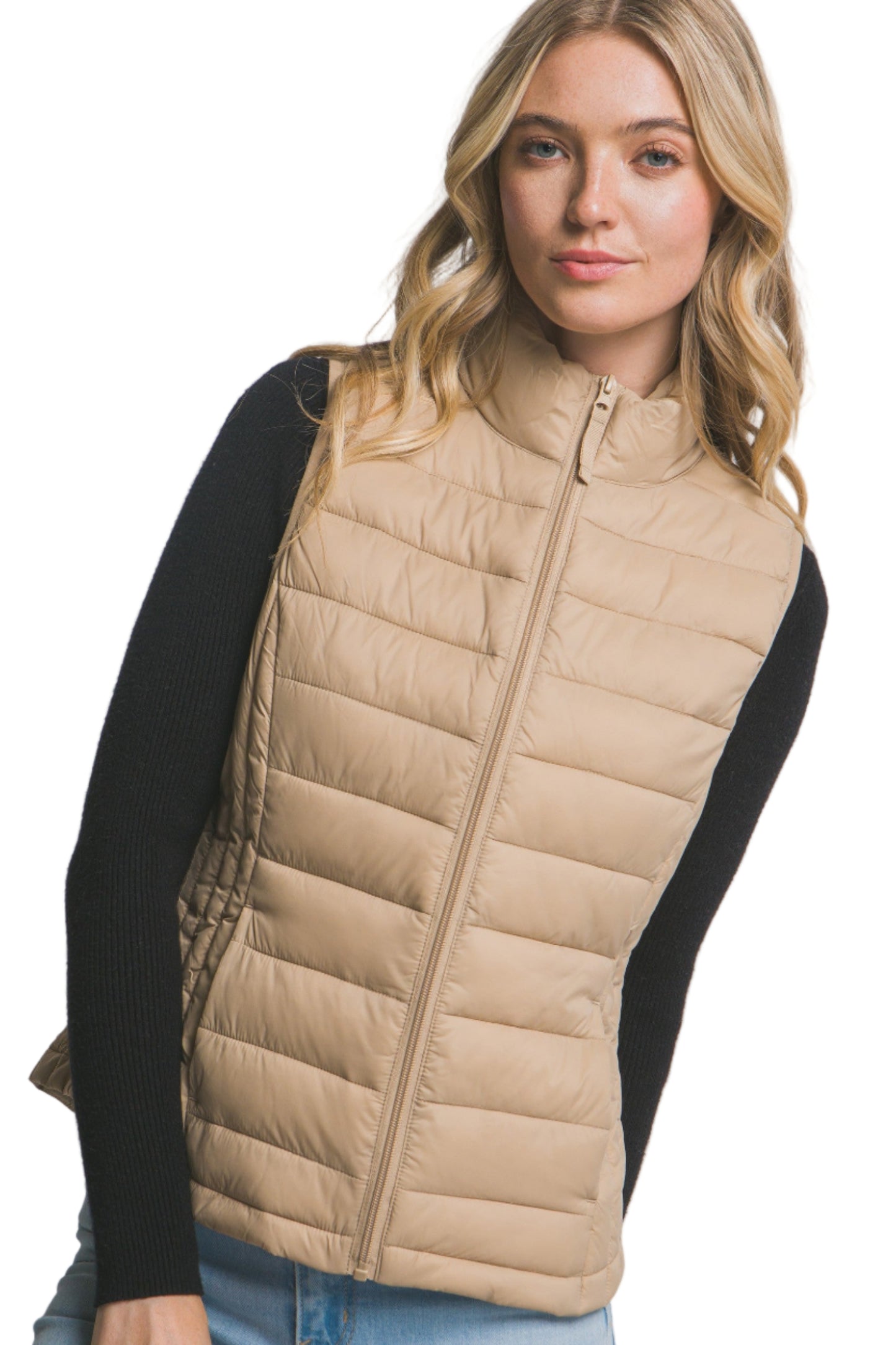 LIGHTWEIGHT DOWN PACKABLE PUFFER VEST in 3 COLORS