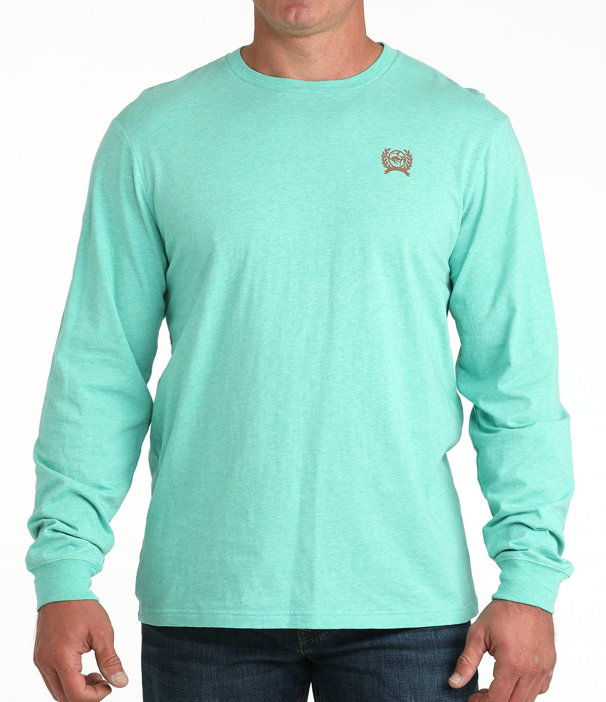 CINCH MEN'S TURQUOISE LONG SLEEVE TEE SHIRT