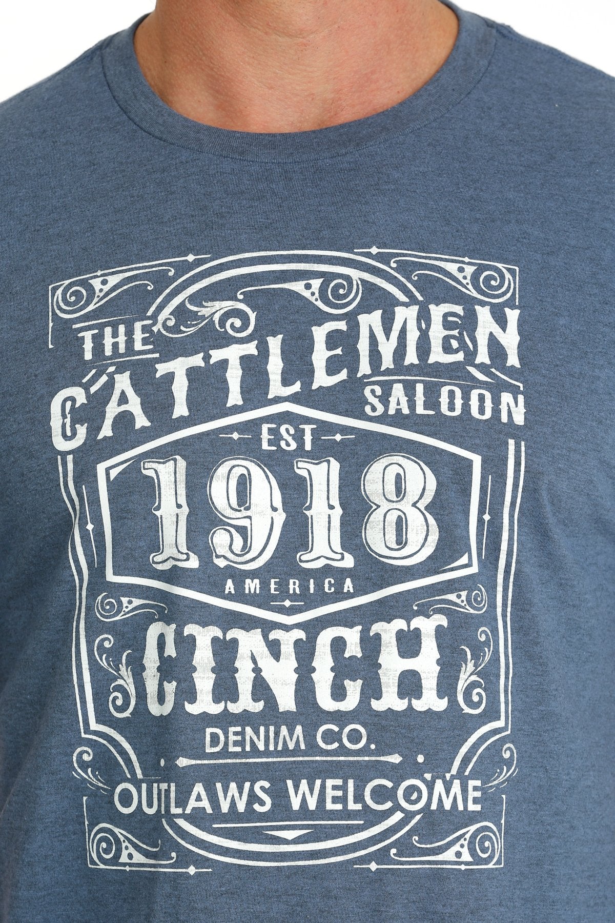 CINCH MEN'S THE CATTLEMEN SALOON TEE - BLUE