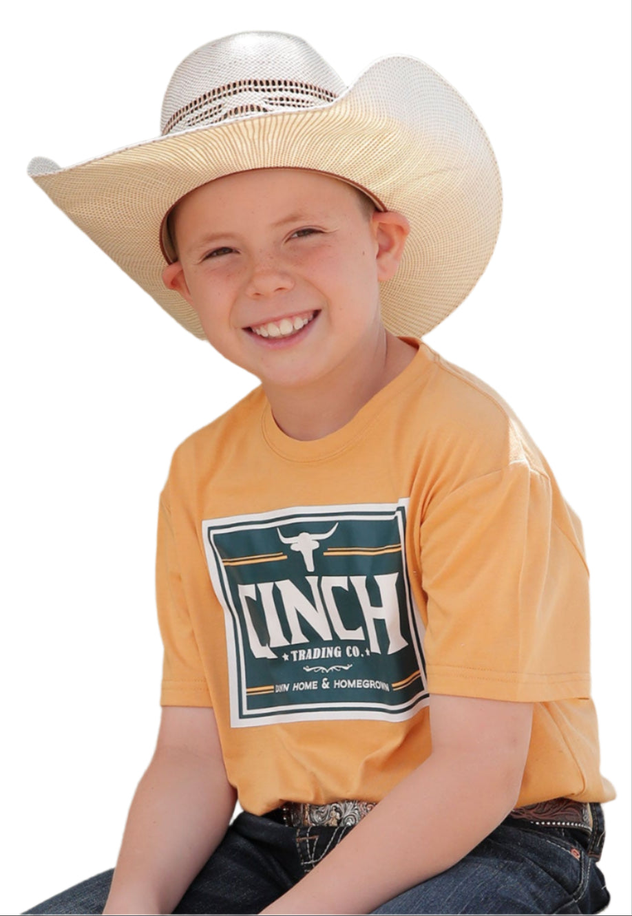 CINCH BOY'S WESTERN TEE - GOLD