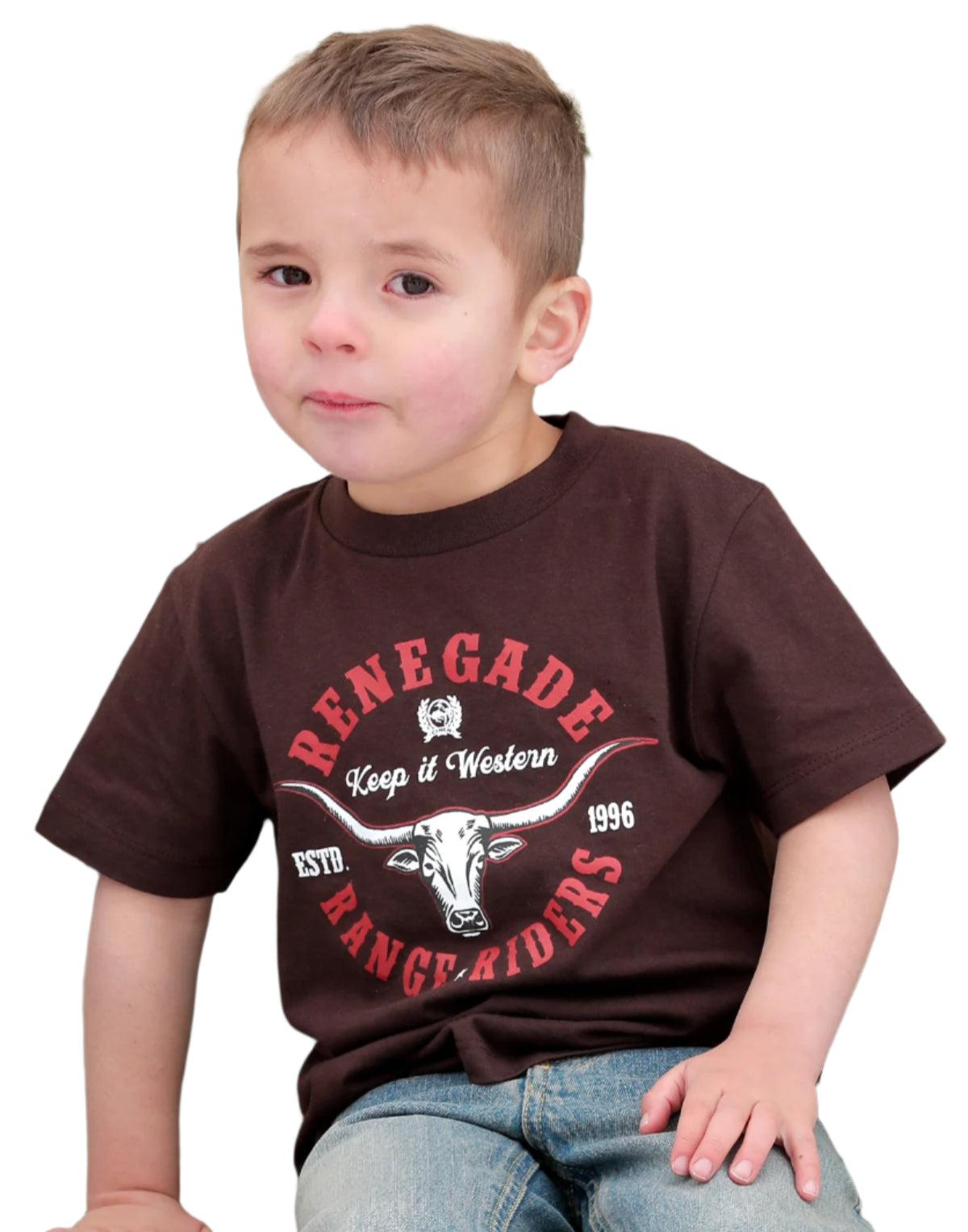 CINCH INFANT RENEGADE RANGE RIDERS TEE - BROWN