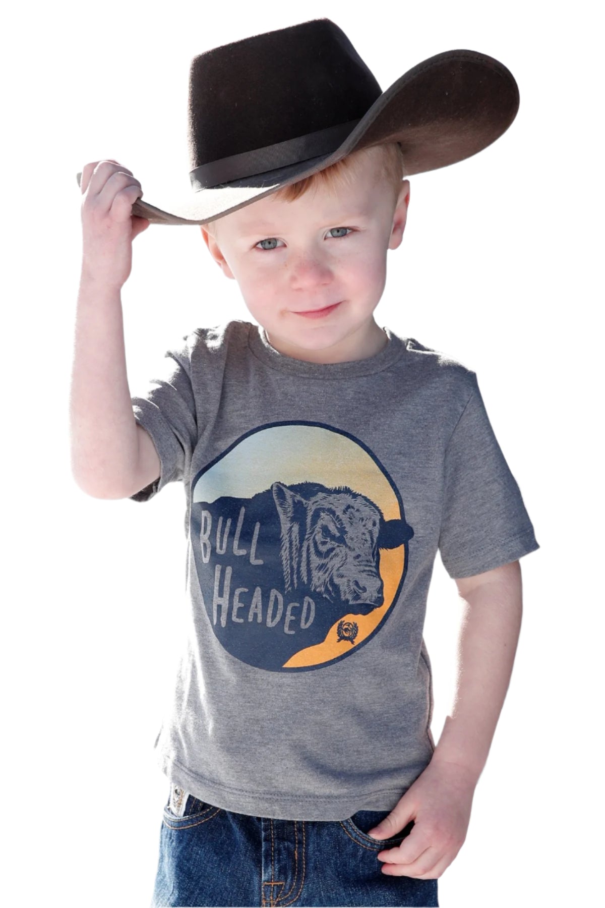 CINCH INFANT INFANT BULL HEADED TEE - GRAY