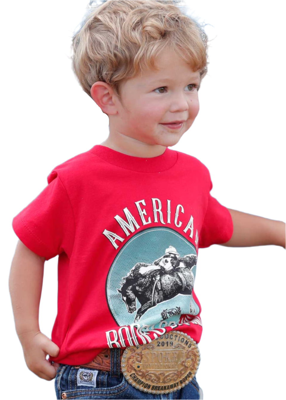CINCH TODDLER BOY'S AMERICAN RODEO TEE - RED