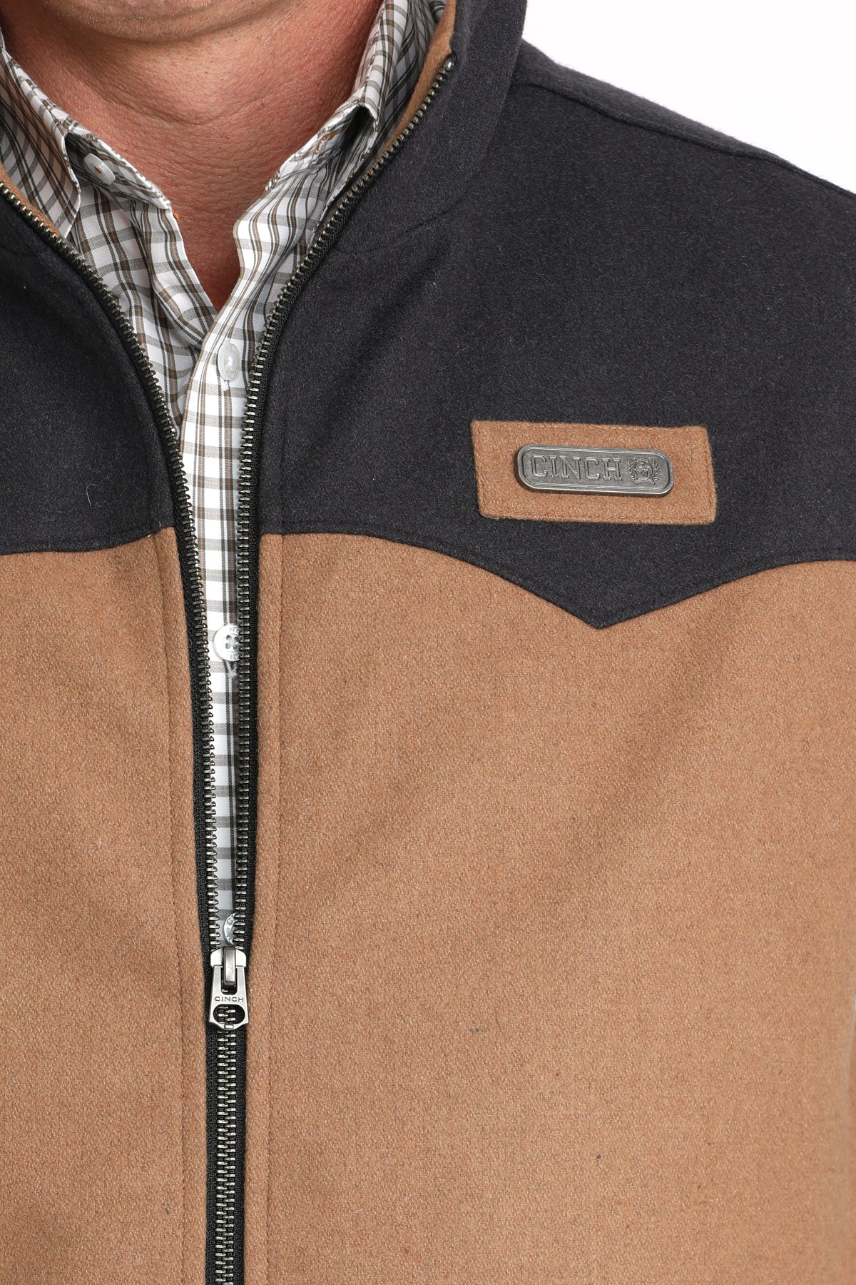 CINCH MEN'S WOOLY CONCEALED CARRY VEST - BROWN