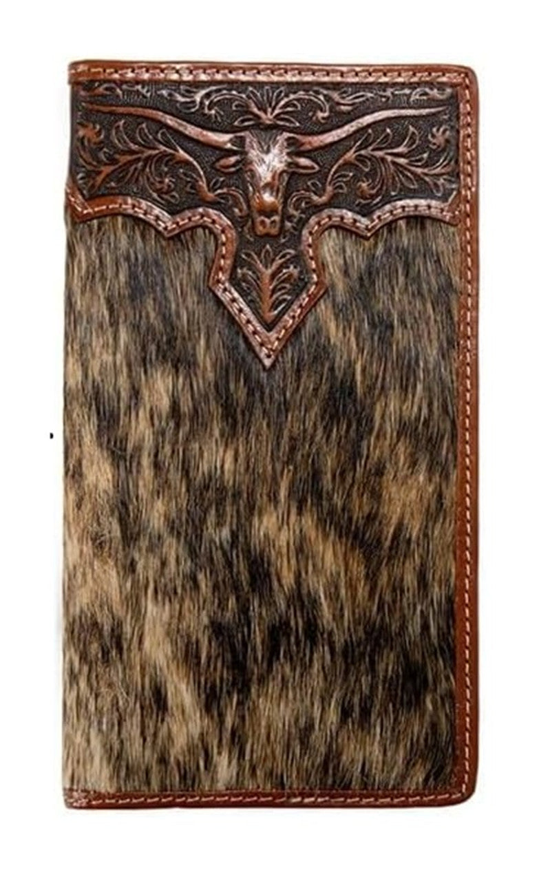 NOCONA MEN'S RODEO LONGHORN OVERLAY WALLET
