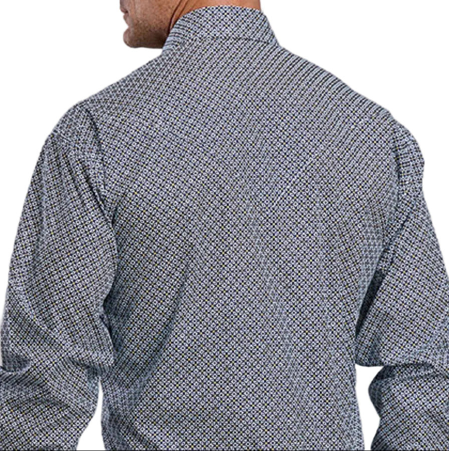 STETSON NAVY GEO PRINT SNAP SHIRT
