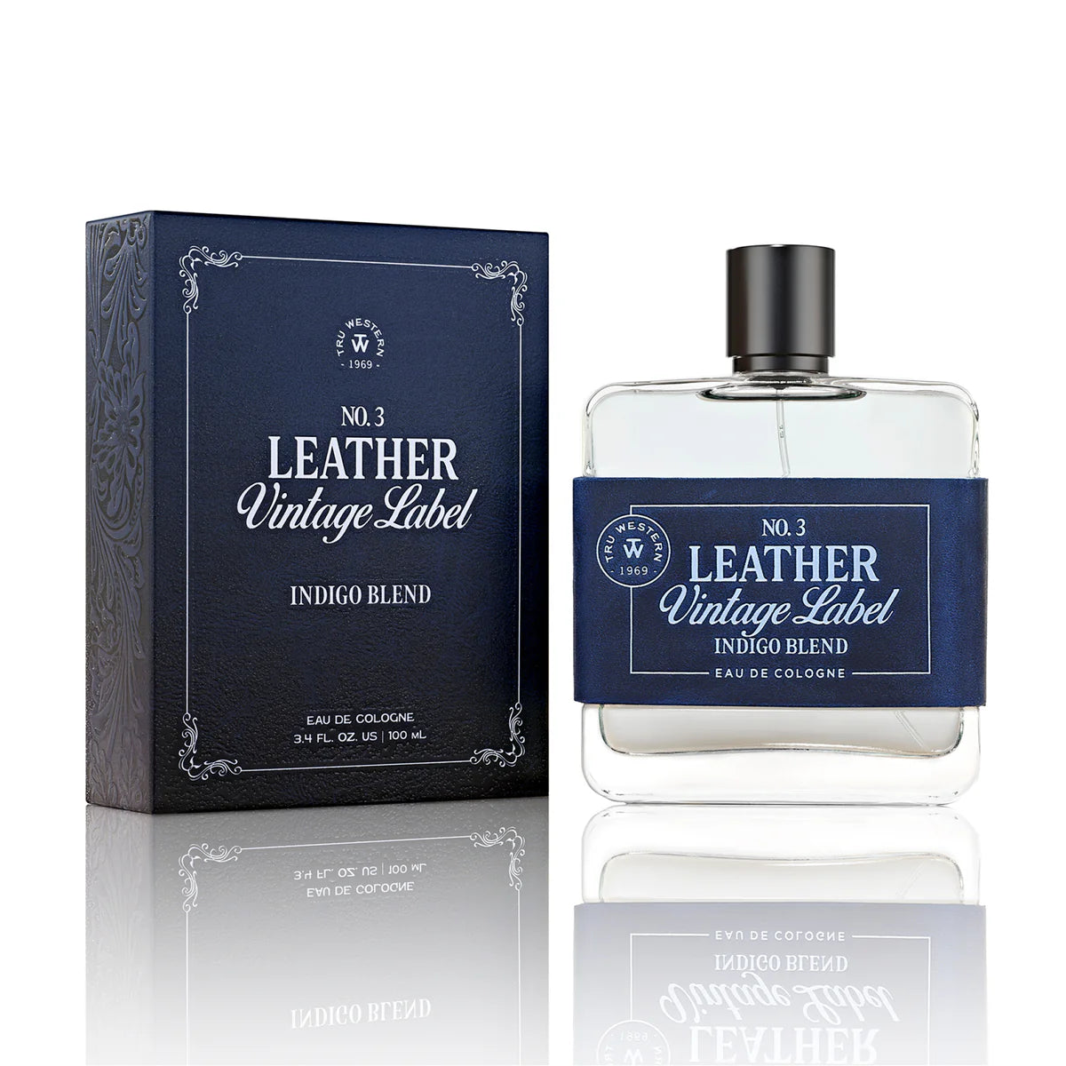 NO.3 LEATHER VINTAGE LABEL INDIGO BLEND COLOGNE