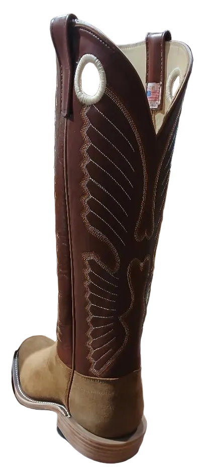 OLATHE MEN'S CAMEL WAXY KUDU TALL BOOTS