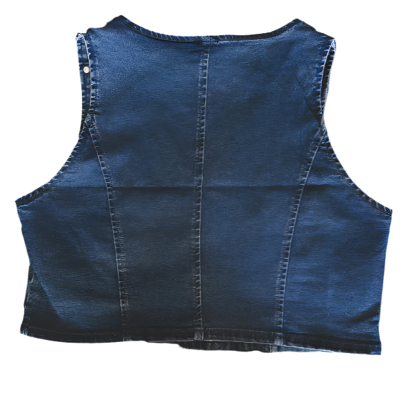 "PECOS QUEEN" LADIES DENIM & STUD VEST