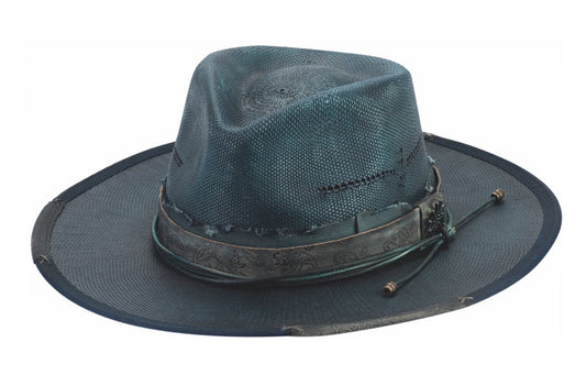 LIVING ON THE ROAD BANGORA STRAW COWBOY HAT