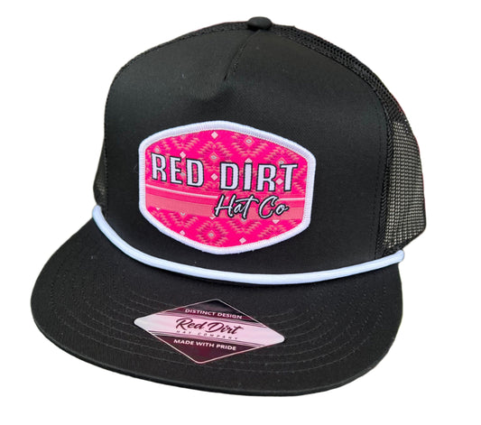 RED DIRT HAT CO PRETTY IN PINK HAT in BLACK/PINK