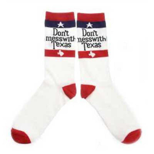 Don't Mess With Texas Socks - WHITE