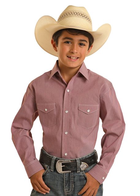 ROCK & ROLL BOY'S PINSTRIPE SNAP SHIRT| BOYS SHIRT