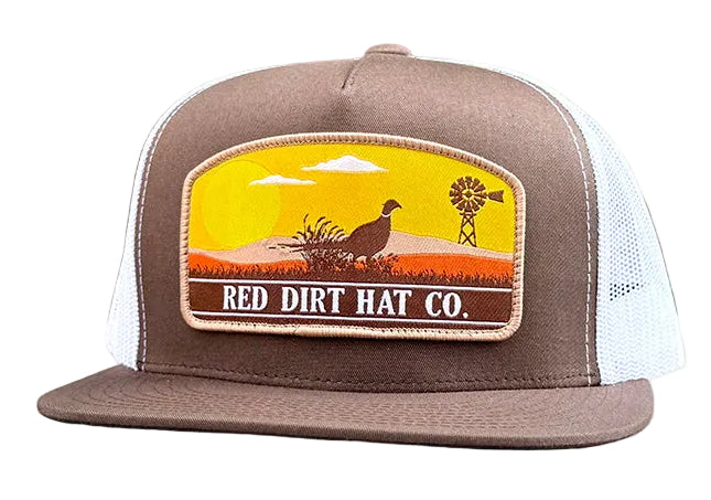 RED DIRT HAT CO OPEN PLAINS CAP in BROWN/WHITE