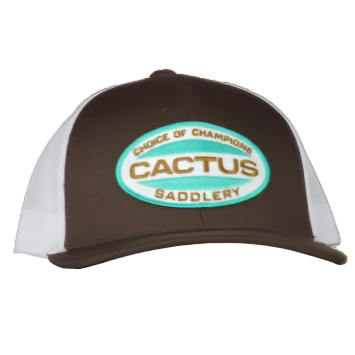 RED DIRT HAT CO CACTUS SADDLERY CAP in BROWN/WHITE