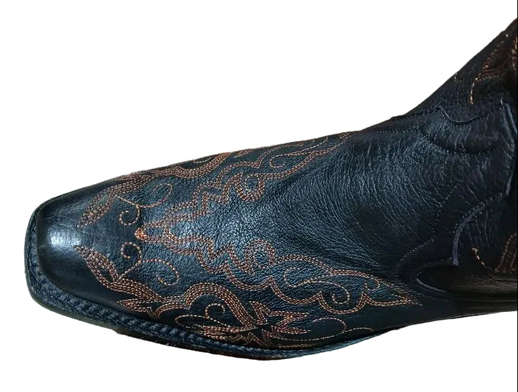 YEE HAW RANCH EXCLUSIVE RIOS OF MERCEDES BLACK CALF BOOT
