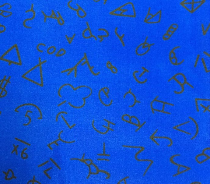 Mini Brand Scarf in Royal Blue