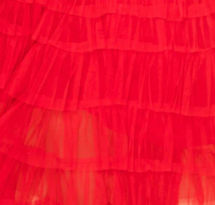 W.A.Y. MESH RUFFLE JACKET in PINK or RED