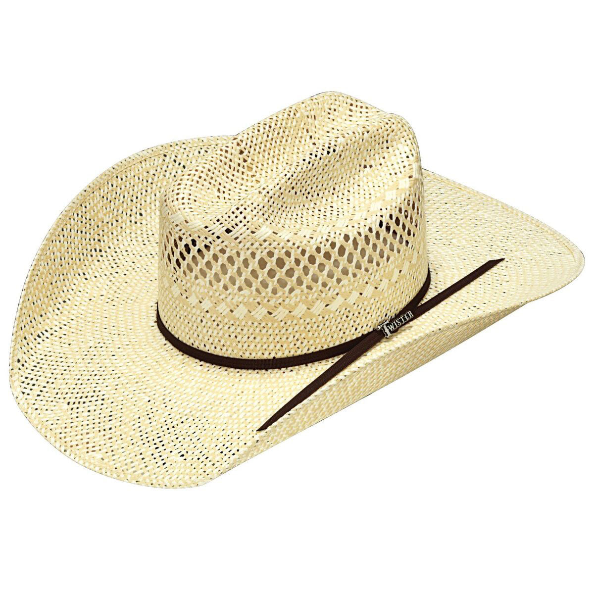 TWISTER TWISTED WEAVE STRAW HAT -CATTLEMAN CROWN