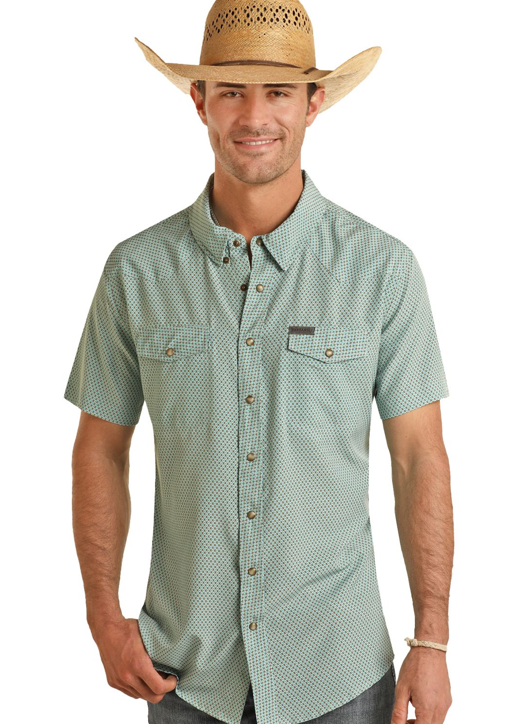 rock and roll mens dress shirts Rock & Roll Denim Men's Southwestern Serape Striped Long Sleeve Button