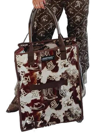 MEDIUM COW BRAND EASYHAUL ROLLING FOLDABLE TOTE BAG