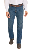 MEN'S ROCK AND ROLL DENIM ROPE STITCH DARK VINTAGE WASH REVOLVER JEANS