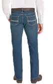 MEN'S ROCK AND ROLL DENIM ROPE STITCH DARK VINTAGE WASH REVOLVER JEANS