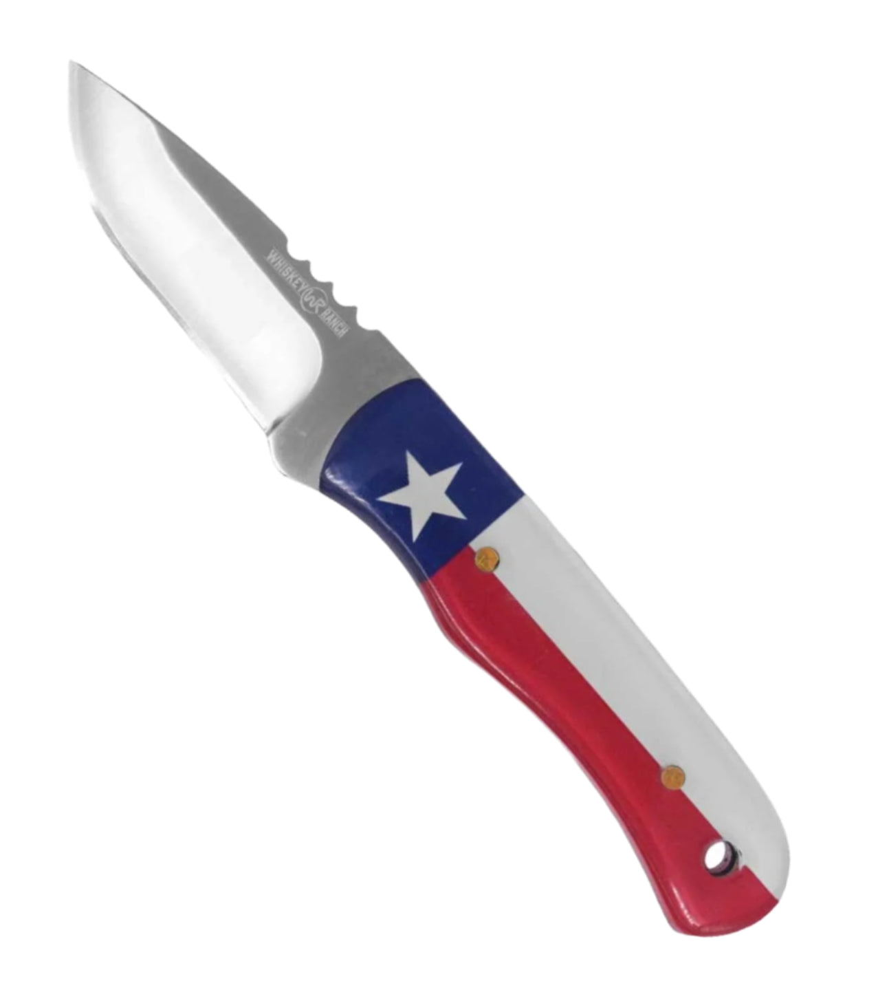 WHISKEY BENT GOD BLESS TEXAS SKINNER KNIFE