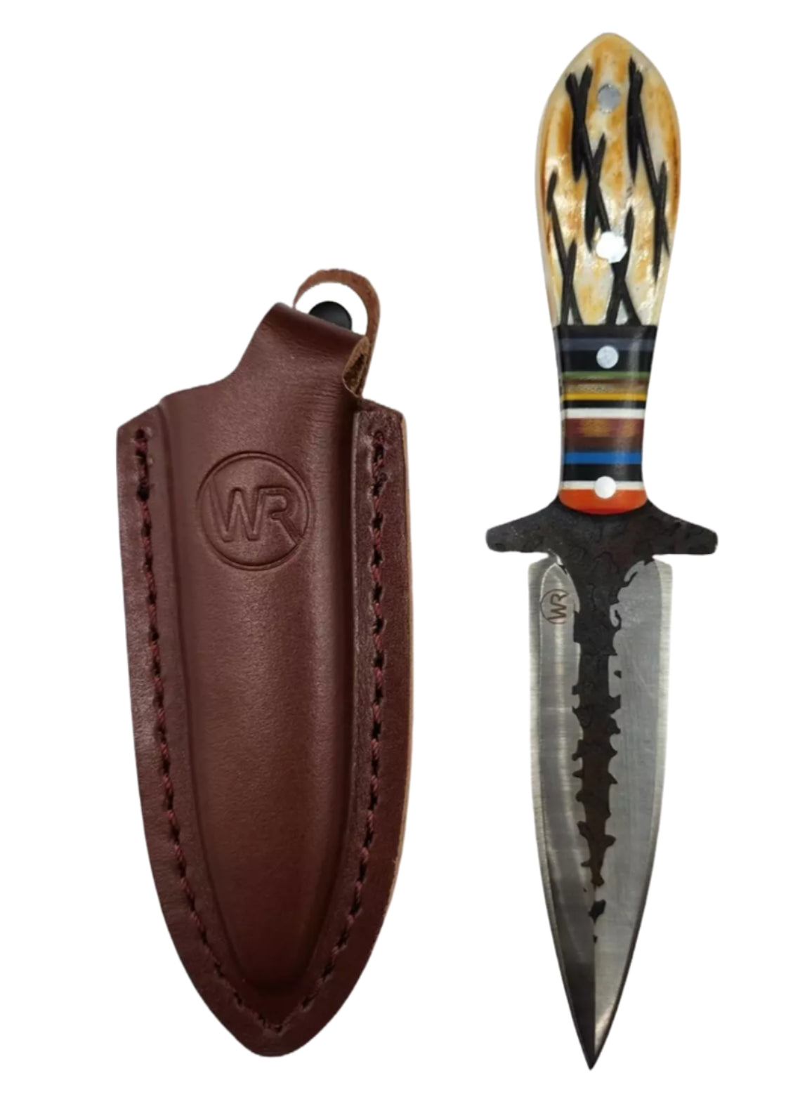 WHISKEY BENT BANDITO VAQUERO DAGGER W/LEATHER SHEATH
