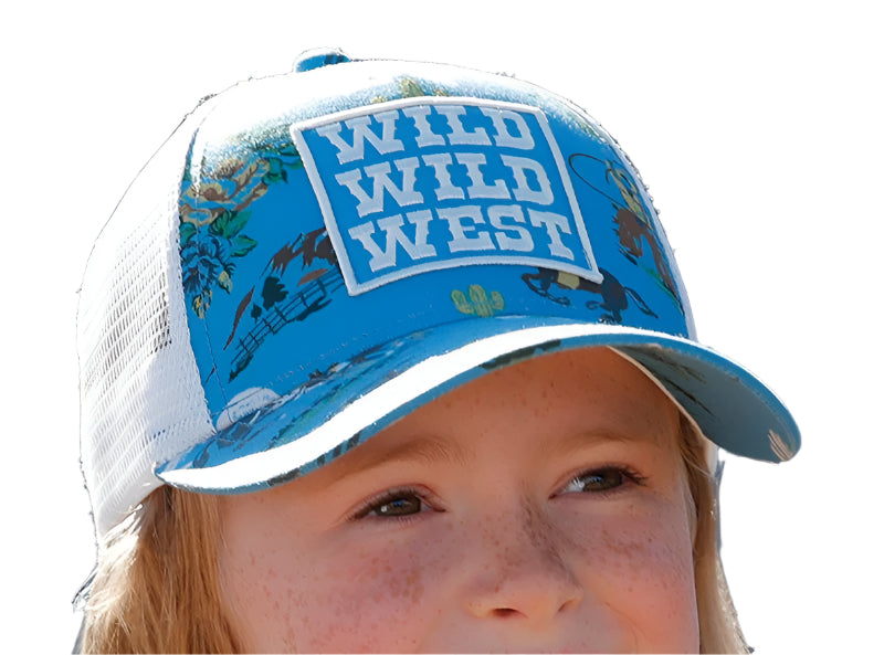 CRUEL GIRL'S WILD WEST TRUCKERS CAP - BLUE
