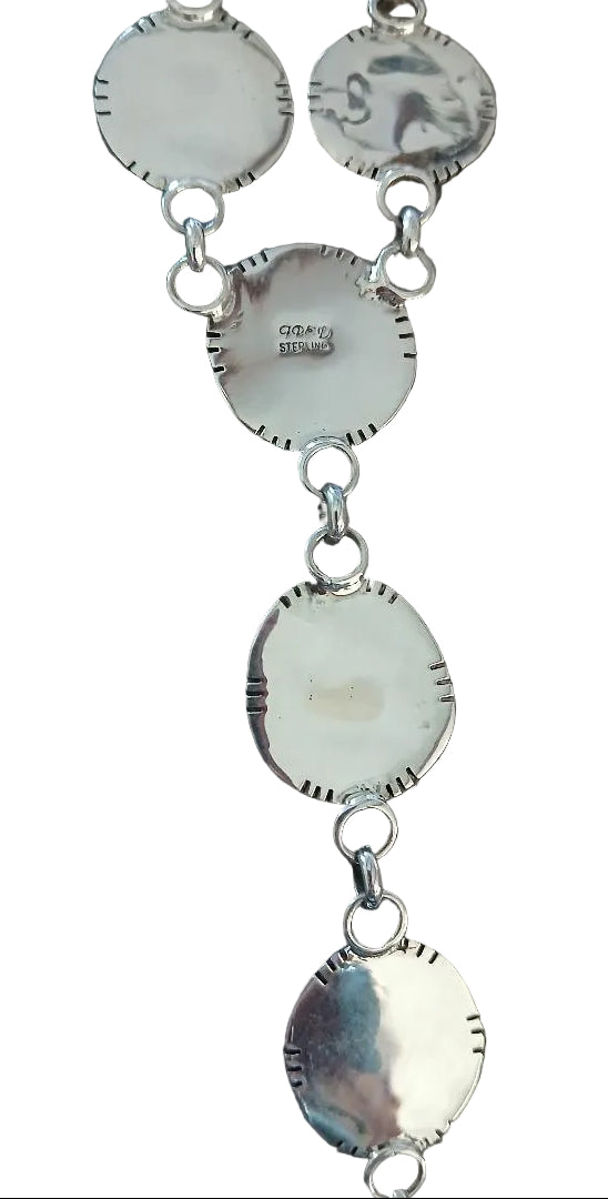 12 STONE GOLDEN HILLS LARIAT NECKLACE/EARRING SET - NATIVE AMERICAN