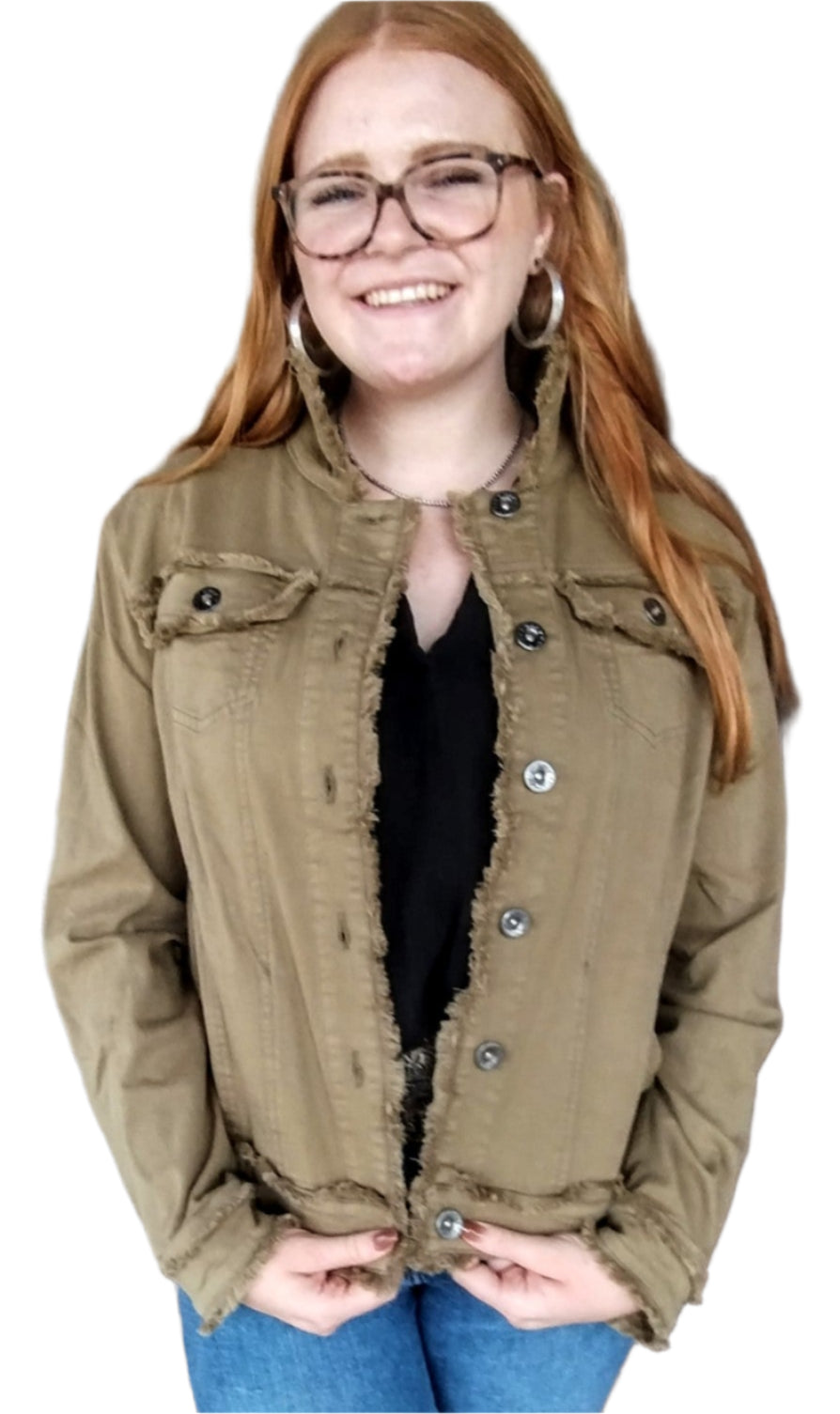 W.A.Y COTTON TWILL JACKET in ARMY GREEN