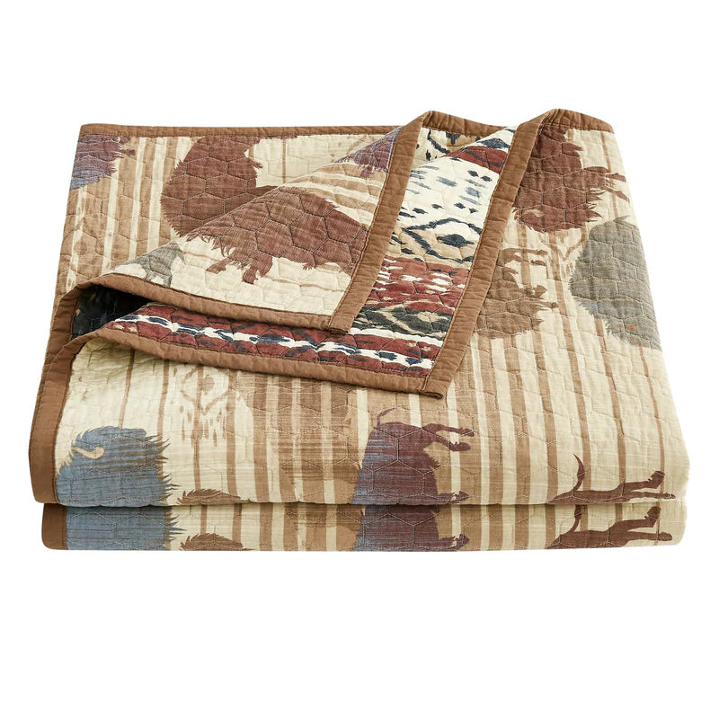 HOME ON THE RANGE REVERSIBLE QUILT SET in TWIN