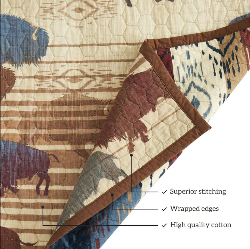 HOME ON THE RANGE REVERSIBLE QUILT SET in TWIN
