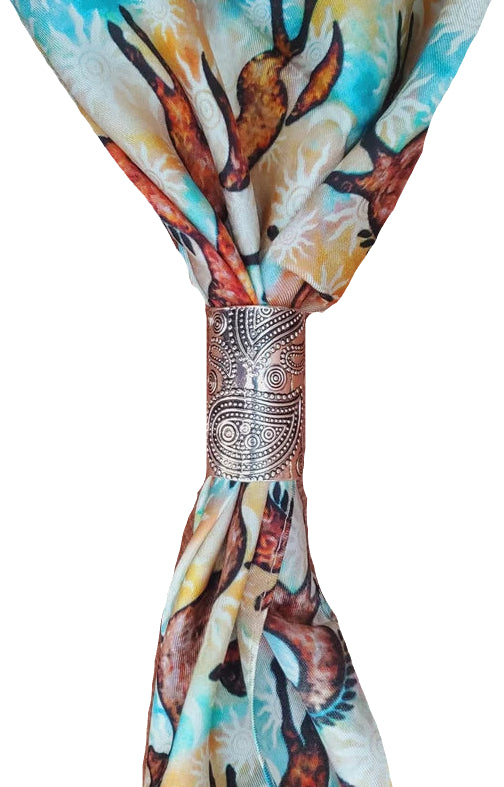AUSTIN ACCENT® SILVER PAISLEY TUBE SCARF SLIDE