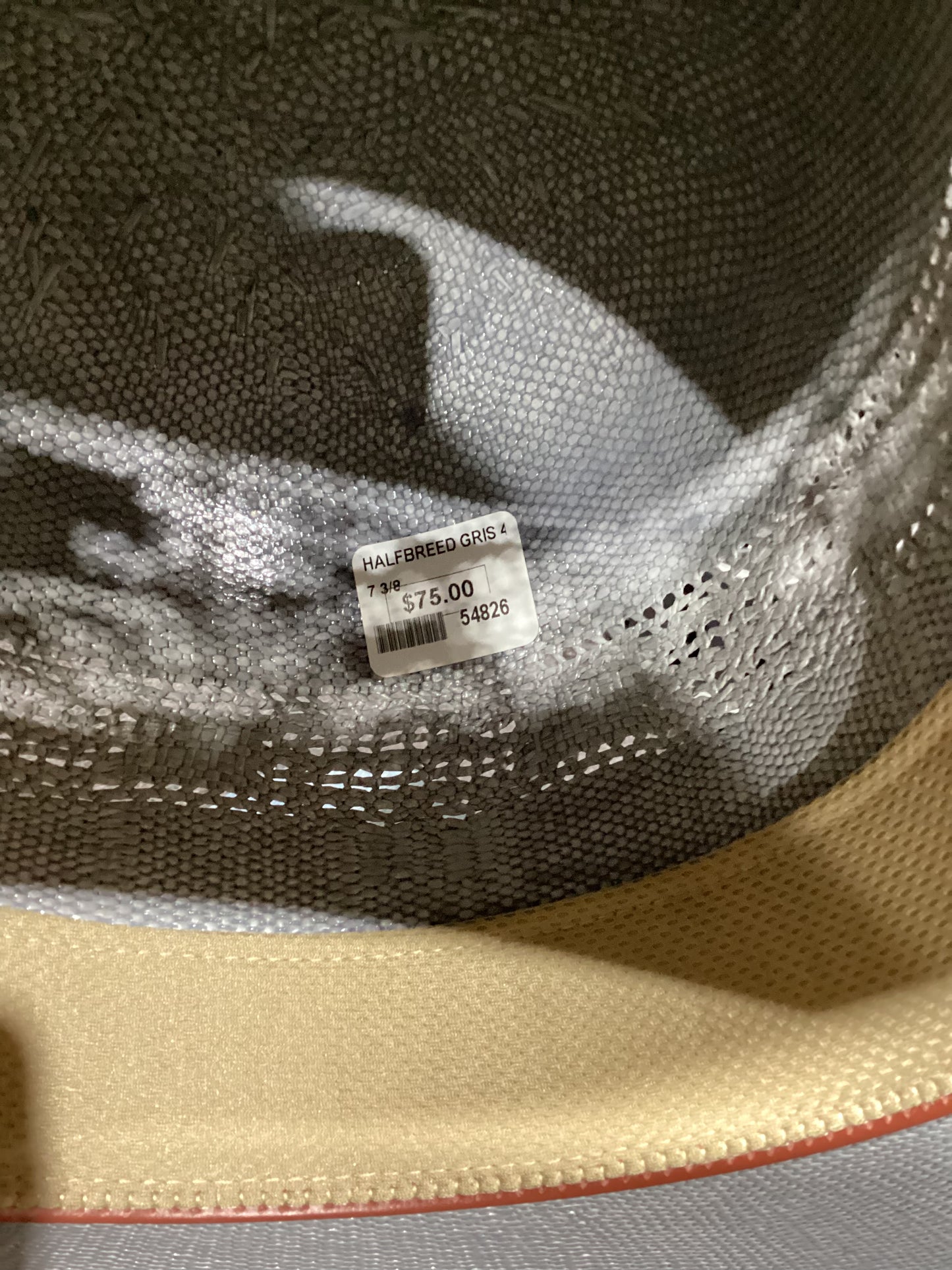 ATWOOD HALFBREED BANGORA GRIS OPEN CROWN STRAW COWBOY HAT - GREY